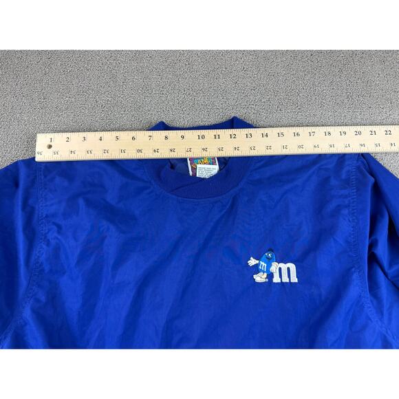 Vintage 1996 M&M Jacket Men's Medium Blue Embroidered Planet Mars Taiwan Made - Picture 5 of 10